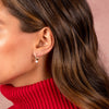  Diamond Square Pavé Pearl Huggie Earring 14K - Adina Eden's Jewels