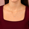  CZ Solitaire Pear Pendant Necklace 14K - Adina Eden's Jewels