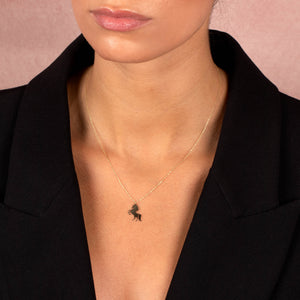  Solid Horse Pendant Necklace 14K - Adina Eden's Jewels