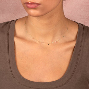  Dainty Dangling Charm Necklace 14K - Adina Eden's Jewels