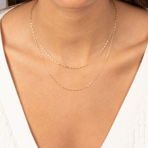  Hammered Cable Chain 14K - Adina Eden's Jewels