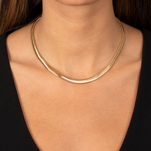  Flat Snake Chain Necklace - Adina Eden's Jewels