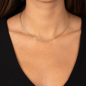  Solid Snake Choker Necklace - Adina Eden's Jewels