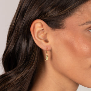 CZ Cowboy Boot Huggie Earring