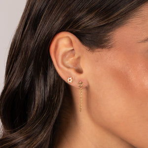 CZ Star of David Stud Earring