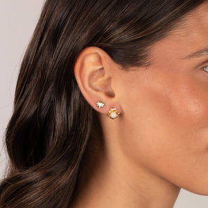 CZ Seashell Stud Earring