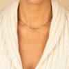 Solid Bar X Ball Chain Necklace - Adina Eden's Jewels