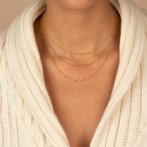 Dainty Cable Chain Necklace Combo Set - Adina Eden's Jewels