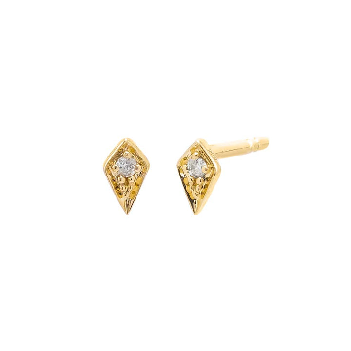 14K Gold Diamond Mini Shape Stud Earring 14K - Adina Eden's Jewels