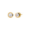 14K Gold / 1.5 CT Lab Grown Diamond Solitaire Bezel Stud Earring 14K - Adina Eden's Jewels