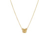 14K Gold Diamond Pave Ridged Butterfly Pendant Necklace 14K - Adina Eden's Jewels