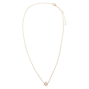  Mini Diamond Star of David Necklace 14K - Adina Eden's Jewels