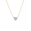 14K Gold / 0.25 CT Lab Grown Diamond Heart Solitaire Necklace 14K - Adina Eden's Jewels