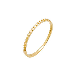 14K Gold / 6 Solid Ridged Band Ring 14K - Adina Eden's Jewels