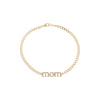 14K Gold Diamond Pave Mom Lowercase Bracelet 14K - Adina Eden's Jewels