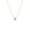14K Gold / 0.25 CT Lab Grown Diamond Pear Bezel Necklace 14K - Adina Eden's Jewels
