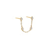  Diamond Multi Stone Double Chain Stud Earring 14K - Adina Eden's Jewels