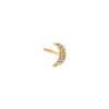 14K Gold / Single Diamond Crescent Stud Earring 14K - Adina Eden's Jewels