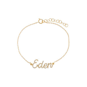 Name bracelets 14k discount gold