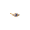 14K Gold / Single Itty Bitty Pave Evil Eye Diamond Stud Earring 14K - Adina Eden's Jewels