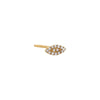 14k Gold / Single Diamond Pave Marquise Stud Earring 14K - Adina Eden's Jewels
