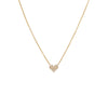 14K Gold Diamond Pave Heart Necklace 14K - Adina Eden's Jewels