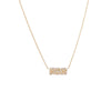 14K Gold Diamond Pave Bubble Outline Hebrew 'Mom' Necklace 14K - Adina Eden's Jewels