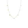 14K Gold / 4 Diamond Pave Open Hearts X Initials Necklace 14K - Adina Eden's Jewels