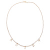  Diamond Pave Dangling Name Pearl Necklace 14K - Adina Eden's Jewels