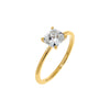 14K Gold / 5 / 0.50 CT Lab Grown Diamond Cushion Cut Engagement Ring 14K - Adina Eden's Jewels
