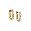 14K Gold / Pair Scattered Diamond Huggie Earring 14K - Adina Eden's Jewels