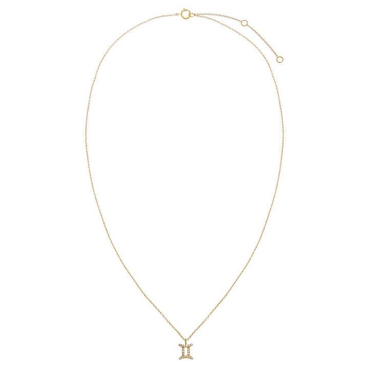  Diamond Pave Zodiac Necklace 14K - Adina Eden's Jewels