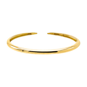 14K Gold Solid Thin Claw Bangle Bracelet 14K - Adina Eden's Jewels