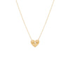14K Gold Tiny Diamond Mom Heart Necklace 14K - Adina Eden's Jewels
