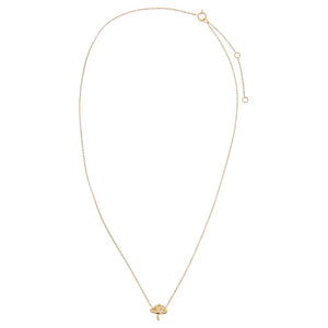  Scattered Diamond Mushroom Pendant Necklace 14K - Adina Eden's Jewels