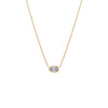  Lab Grown Diamond Oval Bezel Necklace 14K - Adina Eden's Jewels