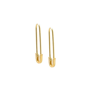 14K Gold / Single Safety Pin Earring 14K - Adina Eden's Jewels