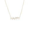  Diamond Pave Happy Nameplate Necklace 14K - Adina Eden's Jewels