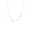 14K Gold Diamond Pave Dangling Love Necklace 14K - Adina Eden's Jewels