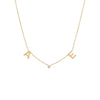 14K Gold Solid Initial X Diamond Bezel Necklace 14K - Adina Eden's Jewels