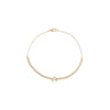 14K Gold Diamond Initial Half Tennis Bracelet 14K - Adina Eden's Jewels