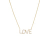14K Gold Diamond Pave Love Nameplate Necklace 14K - Adina Eden's Jewels