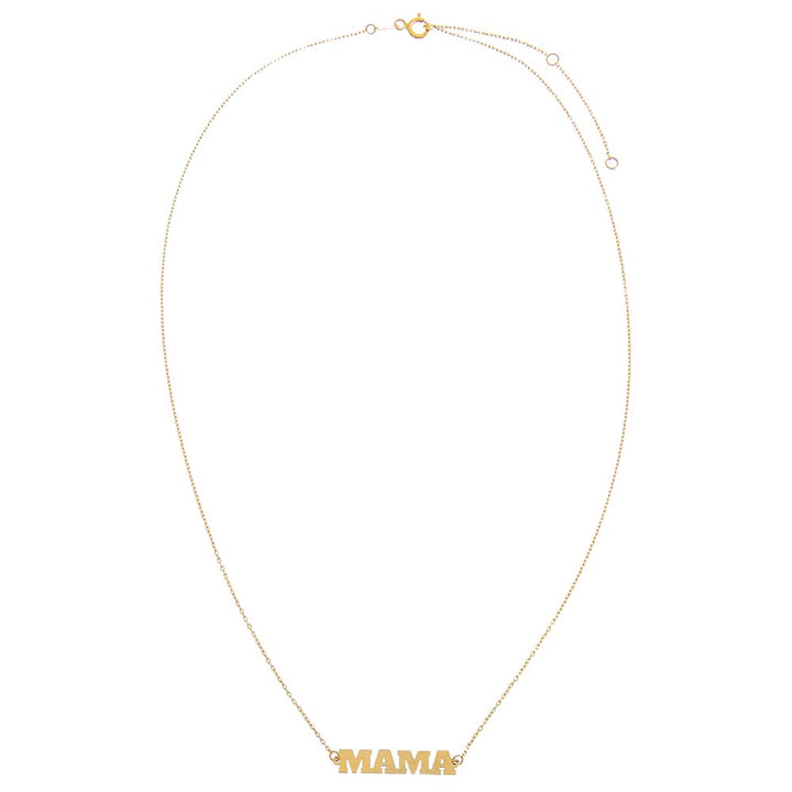 Solid Mama Nameplate Necklace 14K - Adina Eden's Jewels