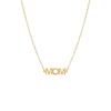 14K Gold Solid Mom Nameplate Necklace 14K - Adina Eden's Jewels