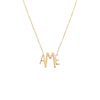 14K Gold Solid Graduated Block Monogram Necklace 14K - Adina Eden's Jewels
