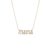 14K Gold Diamond Pave Mama Nameplate Necklace 14K - Adina Eden's Jewels
