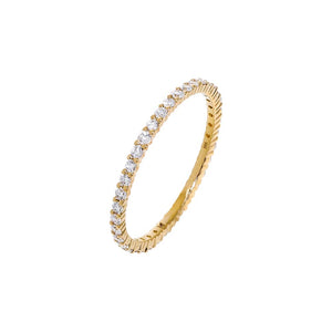  Lab Grown Diamond Round Eternity Band 14K - Adina Eden's Jewels