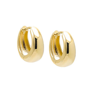 14K Gold Solid Mini Graduated Huggie Earring 14K - Adina Eden's Jewels