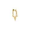 14K Gold / Single Solid Triple Spike Huggie Earring 14K - Adina Eden's Jewels