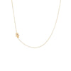 14K Gold Diamond Sideway Hamsa Necklace 14K - Adina Eden's Jewels